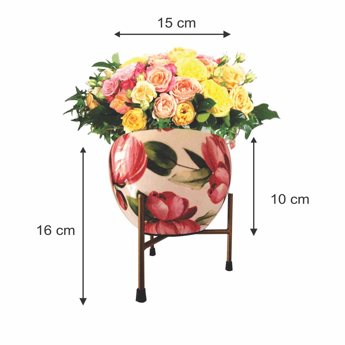 Pots for Plants, Home Decoration, Succulent Pot, Indoor Planter, Balcony Garden Decor Size: 6x6 inches Style:Red Rose