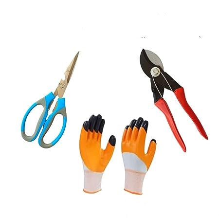 Premium Tool Set of Plant Cutter, Double Roll Cut & Gloves