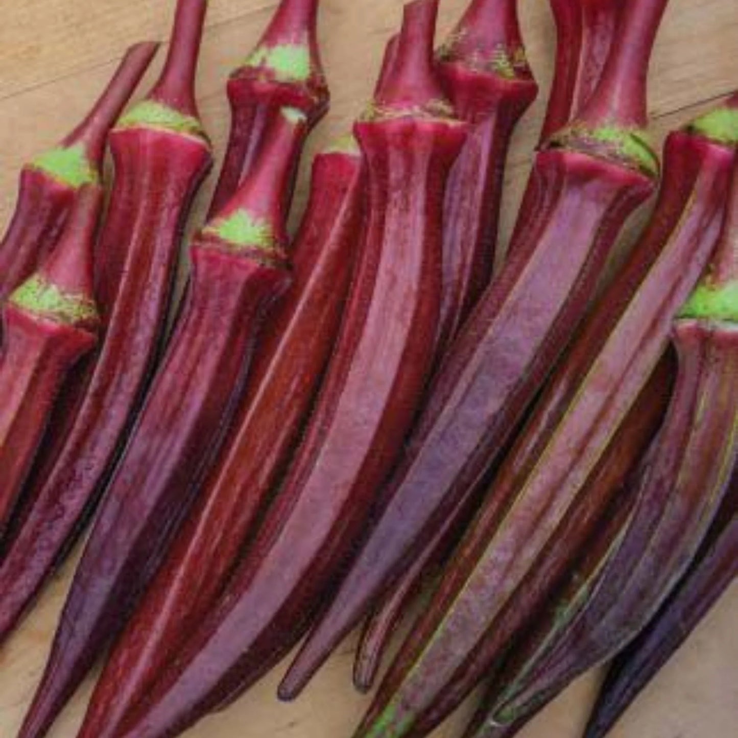 30 Premium Seeds of Red Okra ( Laal Bhindi)